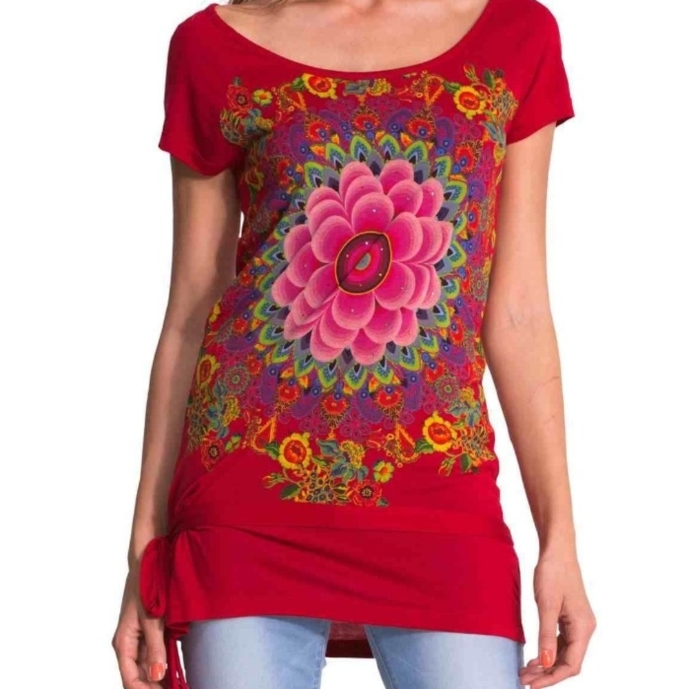 Desigual Iraia Fresa Floral T-shirt Tunic
